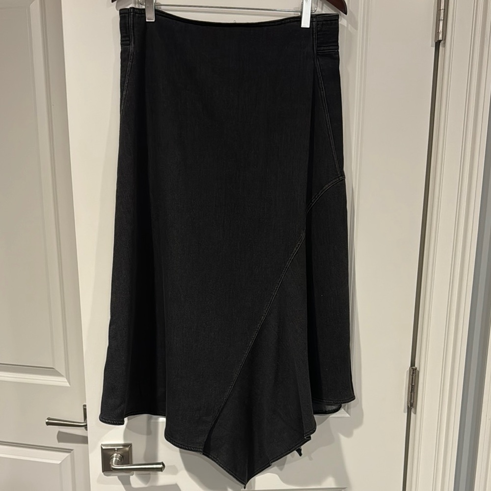 Banana Republic Black/ charcoal Asymmetrical Skirt size 12